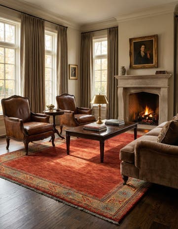 5' 1 x 7' 7 Hand Knotted Peshawar Ziegler Rug