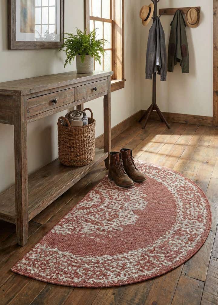 2' 7 x 4' Easy-Clean Traditional Indoor / Outdoor Hearth Rug