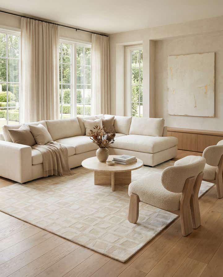 6' 7 x 10' 2 Hand Knotted Darya Wool Rug