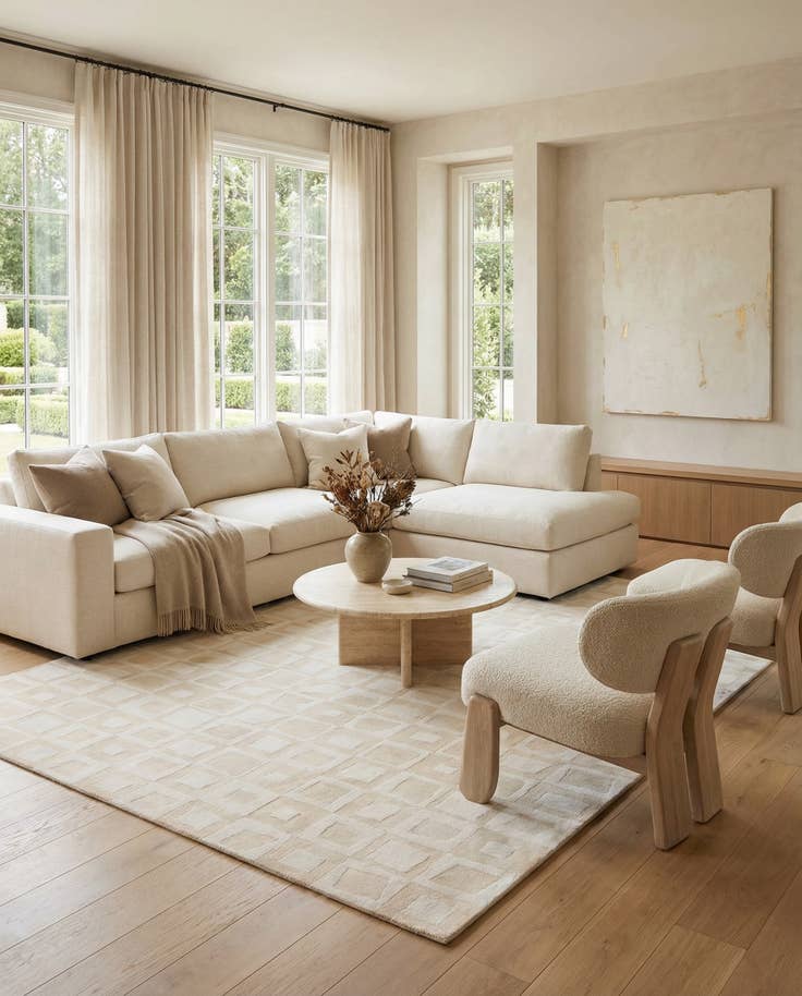 Detail image of 6' 7 x 10' 2 Hand Knotted Darya Wool Rug