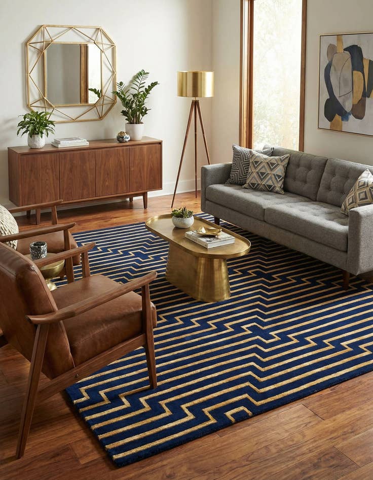 Detail image of 10' x 10' Vogue Geo Square Rug