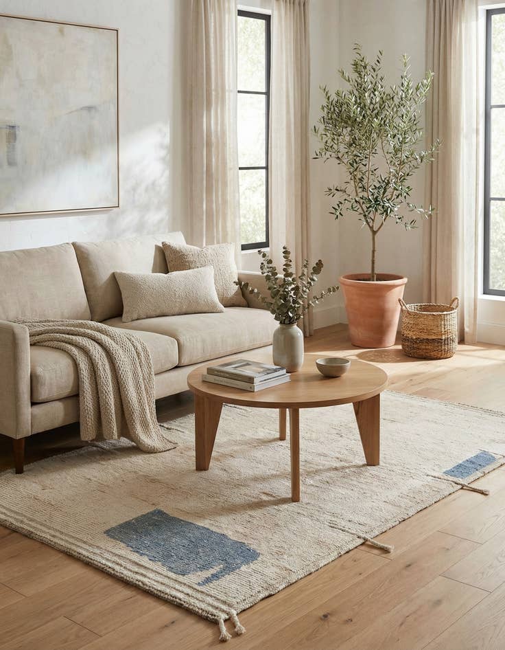 Detail image of 5' 2 x 7' 6  Hand Knotted Moroccan Wool Rug