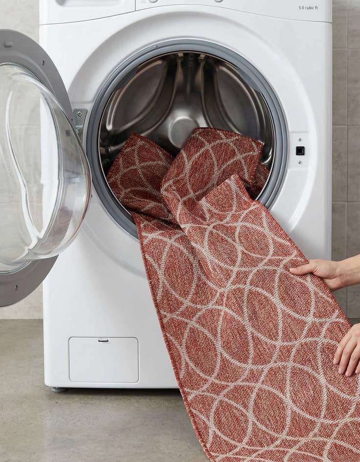 Detail image of 2' x 8'  Washable Trellis Indoor / Outdoor Runner Rug