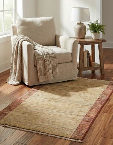 2' 6 x 4' Hand Knotted Modern Ziegler Rug