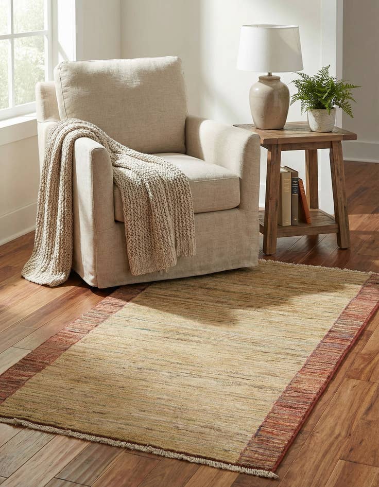 Detail image of 2' 6 x 4'  Hand Knotted Modern Ziegler Rug