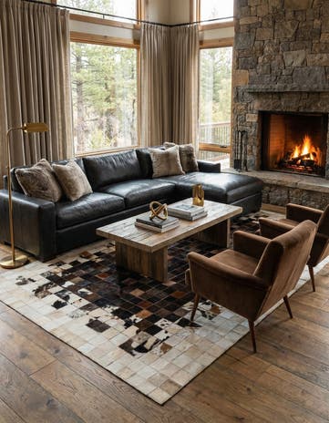 5' x 7' 11 Cowhide Stocks Rug
