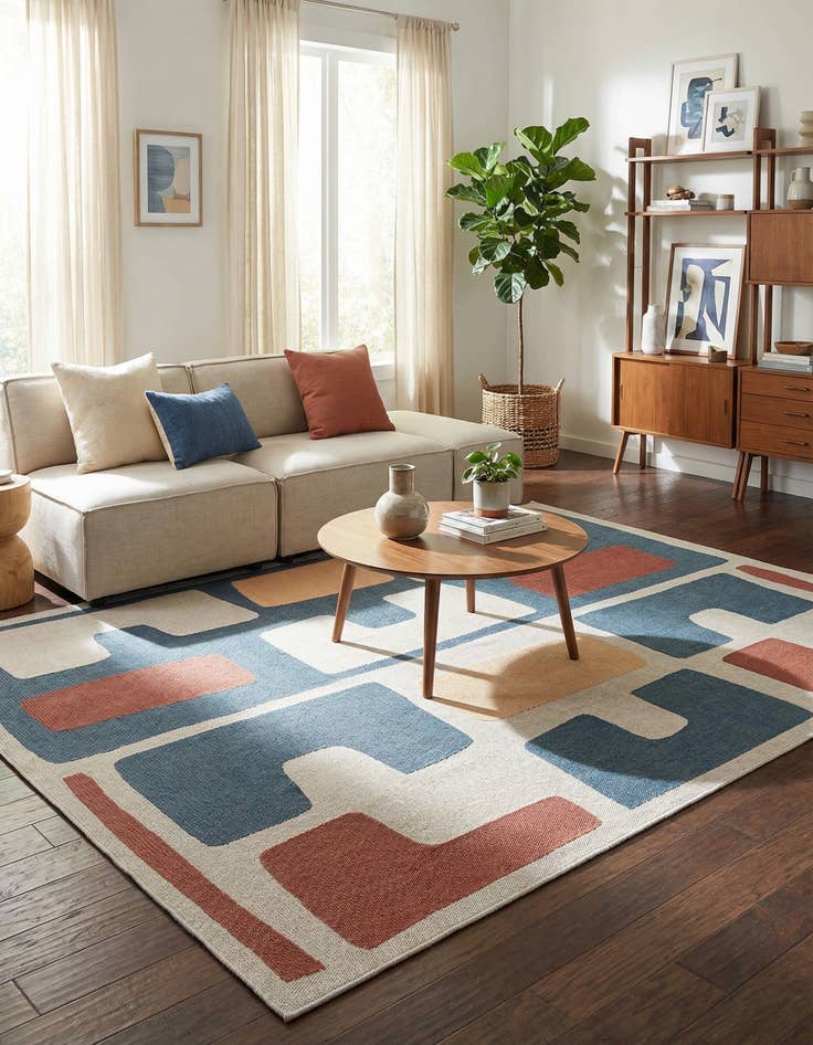 Detail image of 9' x 12'  Washable Baja Indoor / Outdoor Rug