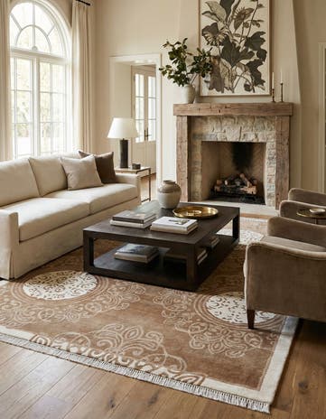5' 9 x 8' Hand Knotted Darya Wool Rug