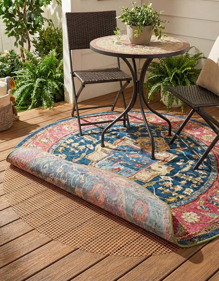 Detail image of 3' x 3' Round Outdoor Rug Pad