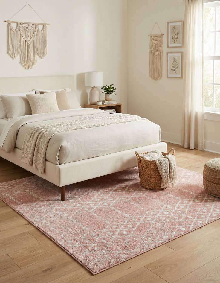 Detail image of 4' x 4' Paxon Trellis Square Rug