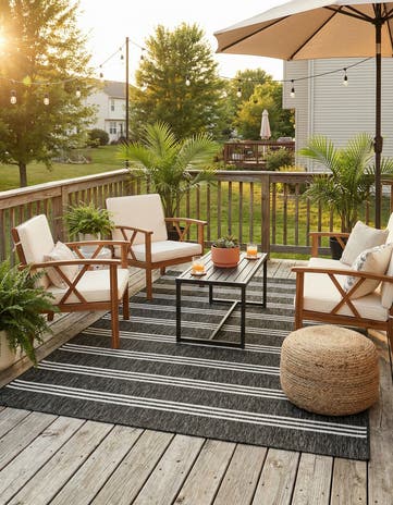 7' 10 x 11' Easy-Clean Jill Zarin Anguilla Indoor / Outdoor Rug