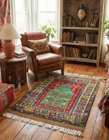 3' 3 x 4' 8 Hand Knotted Anatolian Wool Rug