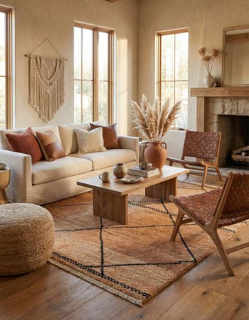 5' 3 x 7' 4 Hand Knotted Moroccan Wool Rug