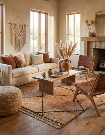 5' 3 x 7' 4 Hand Knotted Moroccan Wool Rug