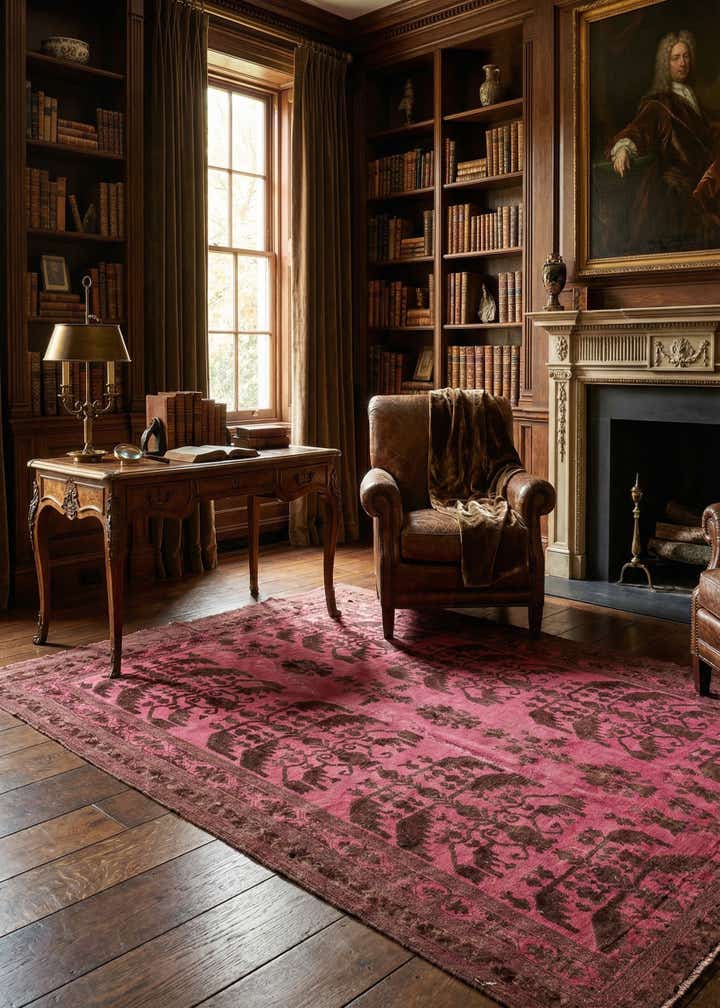 6' 3 x 7' 4 Hand Knotted Ultra Vintage Persian Wool Square Rug