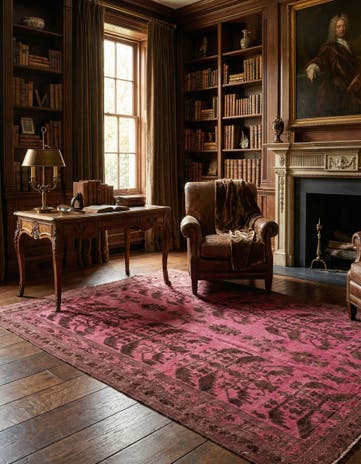 6' 3 x 7' 4 Hand Knotted Ultra Vintage Persian Wool Square Rug