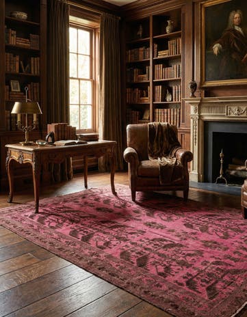 6' 3 x 7' 4 Hand Knotted Ultra Vintage Persian Wool Square Rug