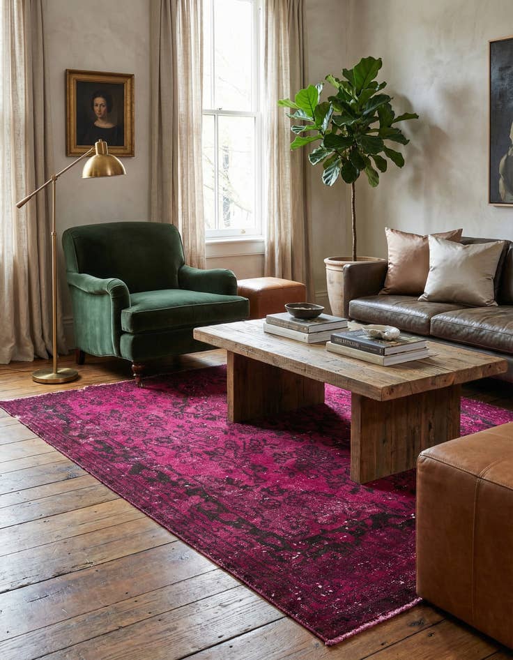 Detail image of 5' 5 x 5' 10 Hand Knotted Ultra Vintage Persian Wool Square Rug