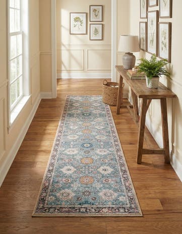 2' 7 x 12' Washable Timeless Runner Rug