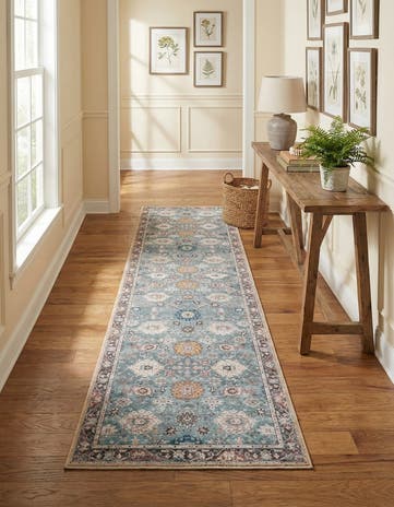 2' 7 x 12' Washable Timeless Runner Rug