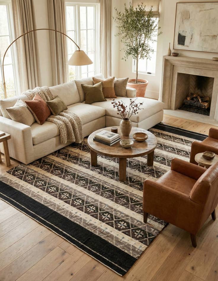 Detail image of  10' 4 x 14' 4  Hand Knotted Darya Wool Rug