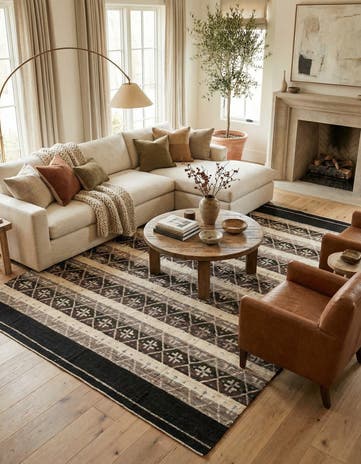 10' 4 x 14' 4 Hand Knotted Darya Wool Rug