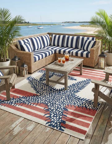Ivory Easy-Clean Belize Indoor / Outdoor Rug