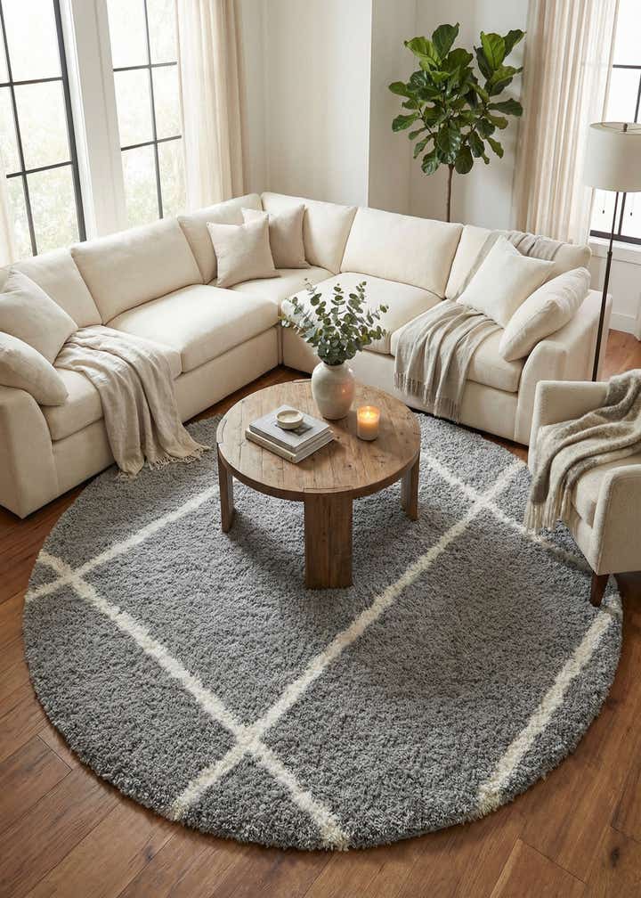 10' x 10' Infinity Shag Round Rug