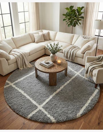 10' x 10' Infinity Shag Round Rug