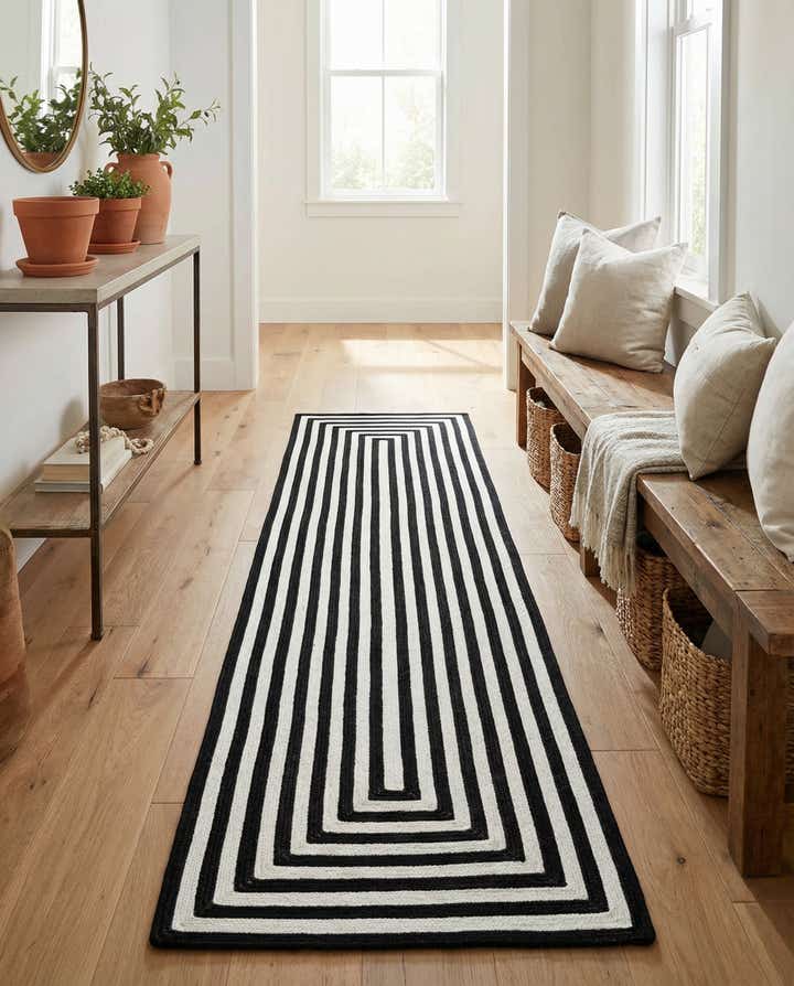 2' 7 x 10' Easy-Clean Eco Verse Washable Indoor / Outdoor Runner Rug