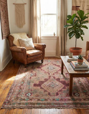 3' 6 x 5' 7 Hand Knotted Ultra Vintage Persian Wool Rug