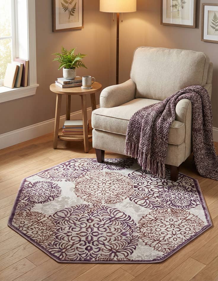 Detail image of 4' x 4' Chesterfield Octagon Rug