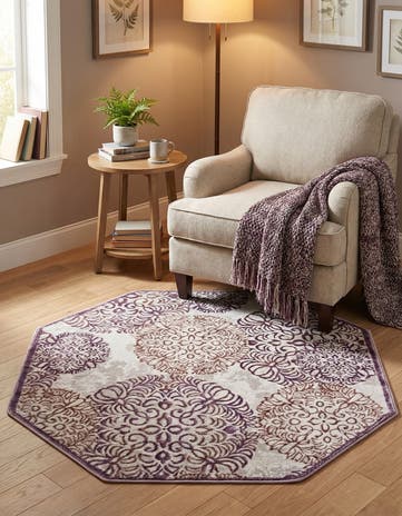 Violet Chesterfield Octagon Rug