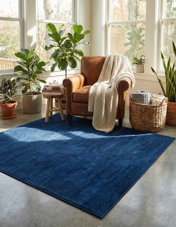 Navy Blue SoHo Square Rug