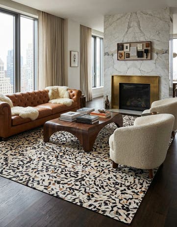7' 11 x 9' 11 Cowhide Stocks Rug