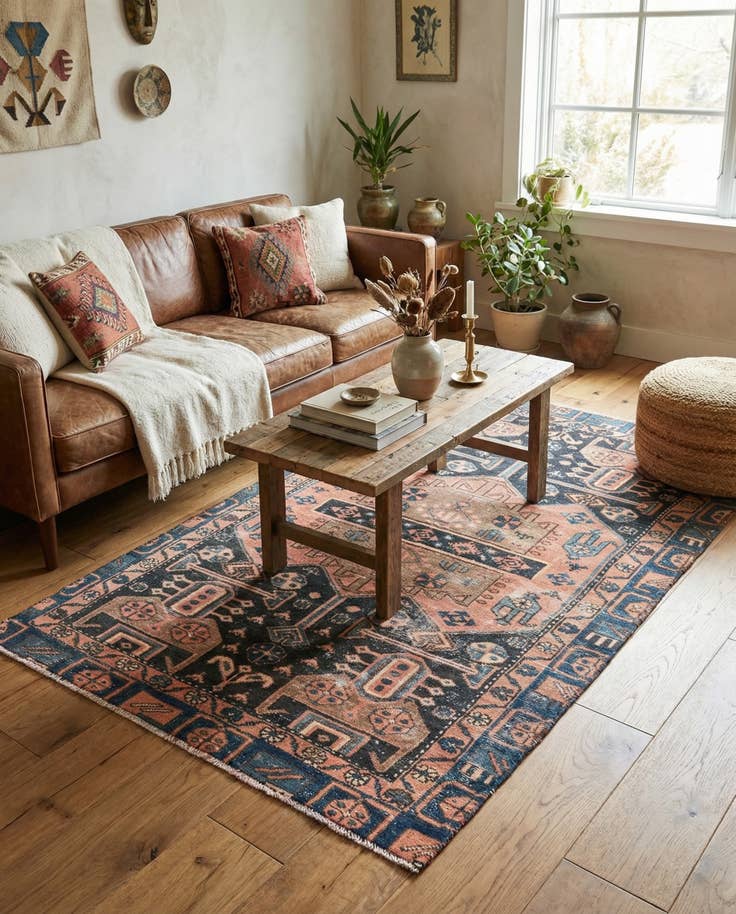 Detail image of 3' 8 x 6' 4 Hand Knotted Ultra Vintage Persian Wool Rug