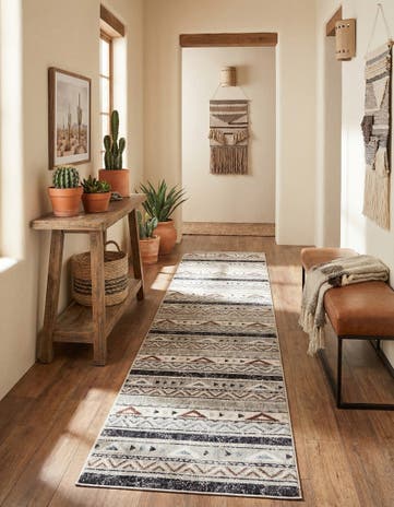 2' 7 x 12' Eco Southwestern Runner Rug