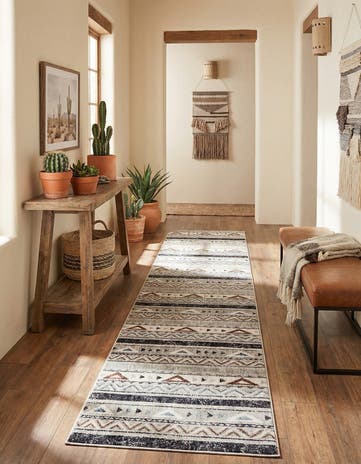 2' 7 x 12' Eco Southwestern Runner Rug