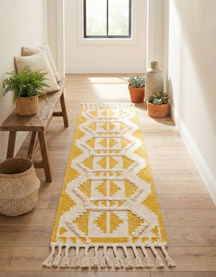 Detail image of  2' 2 x 8' 2  Hand Woven Arizona Wool Runner Rug