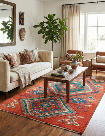 5' 5 x 8' 1 Hand Knotted Darya Wool Rug