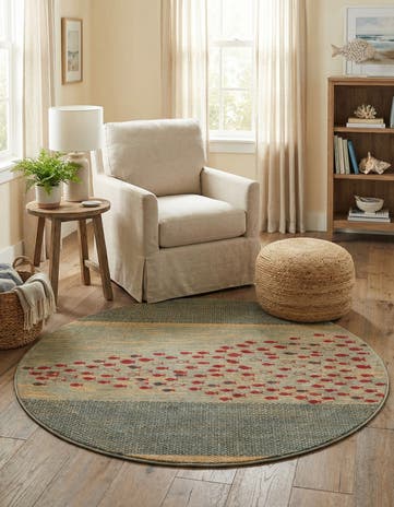 5' x 5' Kashkuli Gabbeh Round Rug