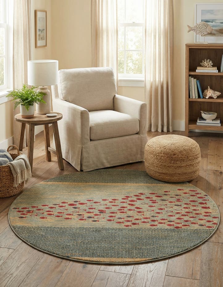 5' x 5' Kashkuli Gabbeh Round Rug