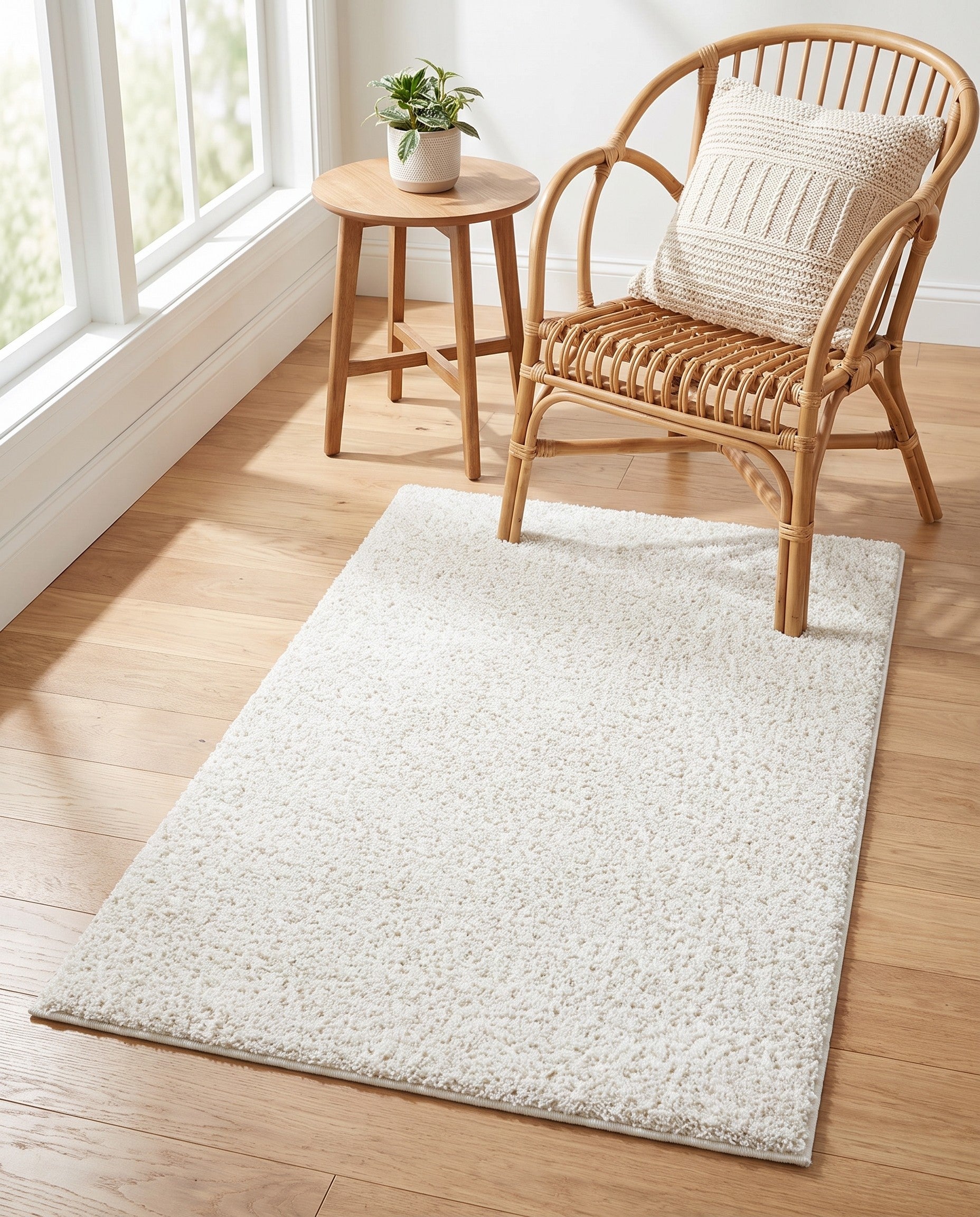 3' 3 x 5' 3 Soft Solid Shag Rug