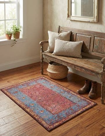 2' x 3' 1 Easy-Clean Traditional Indoor / Outdoor Rug