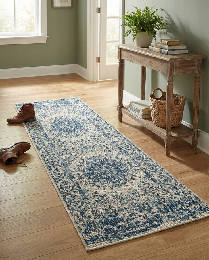 Detail image of 2' x 5' 3 Easy-Clean Traditional Indoor / Outdoor Runner Rug