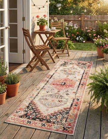 2' x 6' Easy-Clean Traditional Indoor / Outdoor Runner Rug