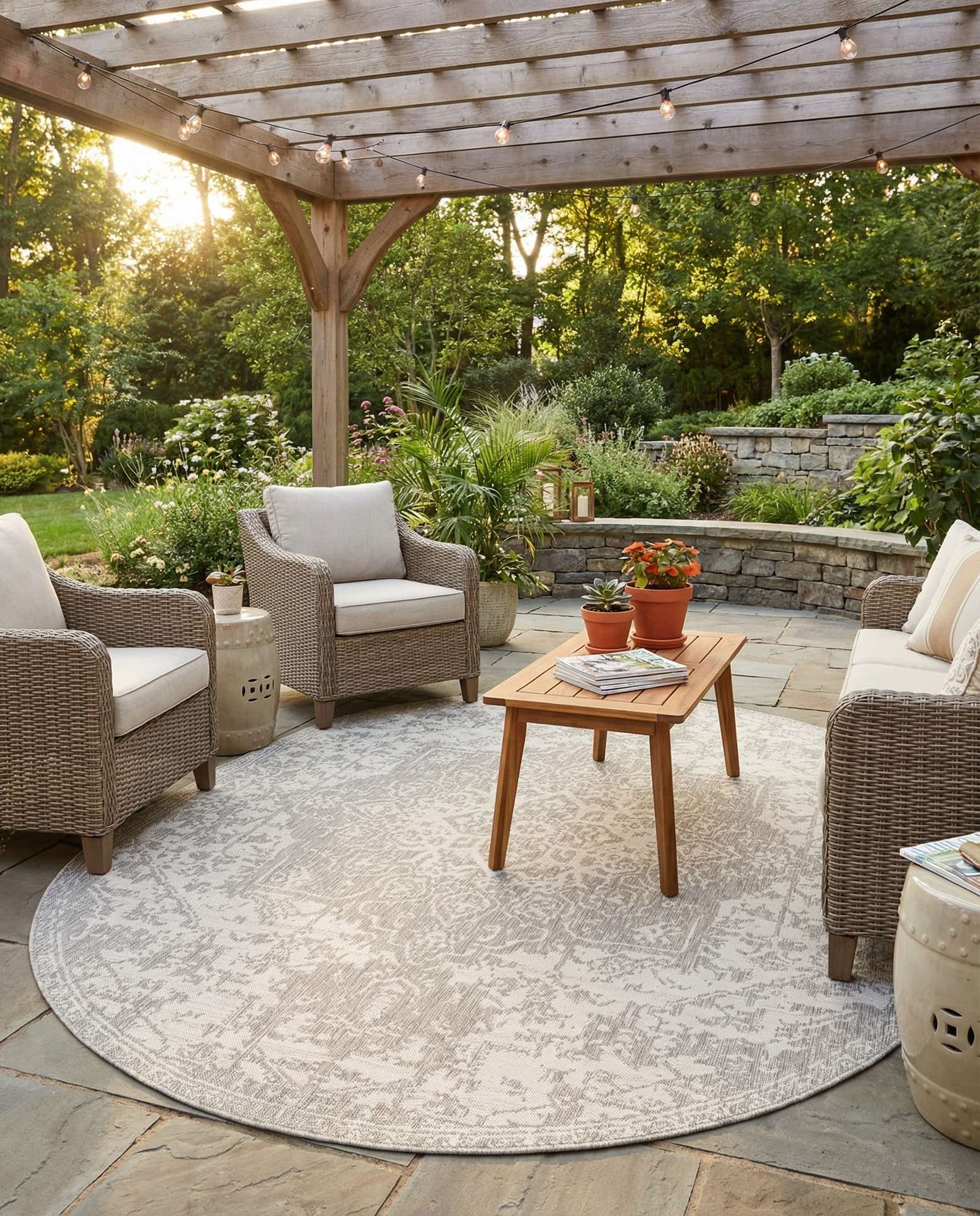 7' 10 x 10' Easy-Clean Jill Zarin Dubai Indoor / Outdoor Oval Rug