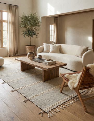 6' 8 x 10' 2 Hand Knotted Moroccan Wool Rug