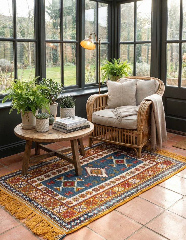 Detail image of 4' 10 x 7' 6 Berber Rug