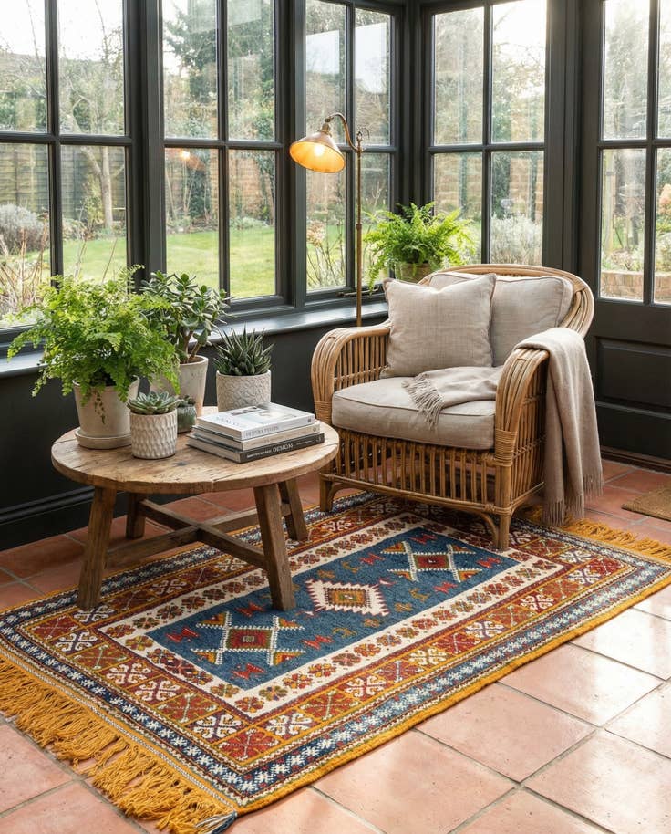Detail image of 4' 10 x 7' 6 Berber Rug